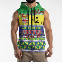 Personalised Malampa Fiji Forever Sleeveless Zip Hoodie Tagimoucia Polynesian Sand Drawing LT9 - Polynesian Pride