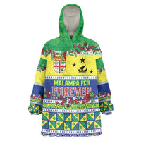 Personalised Malampa Fiji Forever Wearable Blanket Hoodie Tagimoucia Polynesian Sand Drawing LT9 One Size Yellow - Polynesian Pride