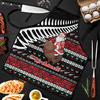 New Zealand Kiwi Santa Christmas Apron He Wairua Kirihimete LT9 Black - Polynesian Pride