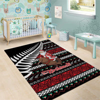 New Zealand Kiwi Santa Christmas Area Rug He Wairua Kirihimete - Polynesian Pride