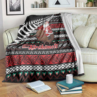 New Zealand Kiwi Santa Christmas Blanket He Wairua Kirihimete LT9 Black - Polynesian Pride