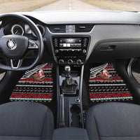 New Zealand Kiwi Santa Christmas Car Mats He Wairua Kirihimete LT9 Set 2pcs - Front Black - Polynesian Pride