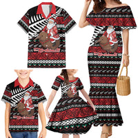 New Zealand Kiwi Santa Christmas Family Matching Mermaid Dress and Hawaiian Shirt He Wairua Kirihimete LT9 - Polynesian Pride