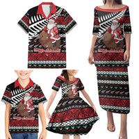 New Zealand Kiwi Santa Christmas Family Matching Puletasi and Hawaiian Shirt He Wairua Kirihimete LT9 - Polynesian Pride