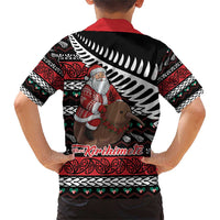New Zealand Kiwi Santa Christmas Family Matching Short Sleeve Bodycon Dress and Hawaiian Shirt He Wairua Kirihimete LT9 - Polynesian Pride