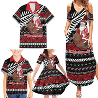 New Zealand Kiwi Santa Christmas Family Matching Summer Maxi Dress and Hawaiian Shirt He Wairua Kirihimete LT9 - Polynesian Pride