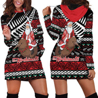 New Zealand Kiwi Santa Christmas Hoodie Dress He Wairua Kirihimete LT9 - Polynesian Pride