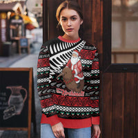 New Zealand Kiwi Santa Christmas Ugly Christmas Sweater He Wairua Kirihimete LT9 - Polynesian Pride