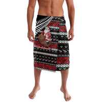 New Zealand Kiwi Santa Christmas Lavalava He Wairua Kirihimete LT9 Black - Polynesian Pride