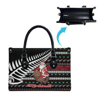 New Zealand Kiwi Santa Christmas Leather Bag He Wairua Kirihimete LT9 - Polynesian Pride