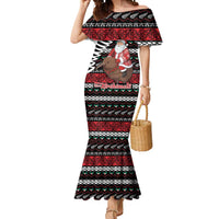 New Zealand Kiwi Santa Christmas Mermaid Dress He Wairua Kirihimete LT9 Women Black - Polynesian Pride