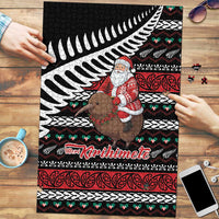 New Zealand Kiwi Santa Christmas Puzzle He Wairua Kirihimete LT9 Black - Polynesian Pride