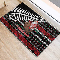 New Zealand Kiwi Santa Christmas Rubber Doormat He Wairua Kirihimete LT9 - Polynesian Pride