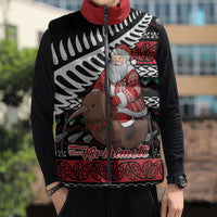 New Zealand Kiwi Santa Christmas Sleeveless Puffer Jacket He Wairua Kirihimete LT9 - Polynesian Pride