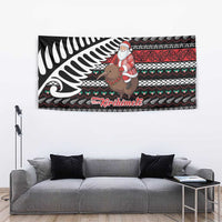 New Zealand Kiwi Santa Christmas Tapestry He Wairua Kirihimete LT9 - Polynesian Pride