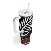 New Zealand Kiwi Santa Christmas Tumbler With Handle He Wairua Kirihimete LT9 - Polynesian Pride