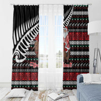 New Zealand Kiwi Santa Christmas Window Curtain He Wairua Kirihimete LT9 - Polynesian Pride