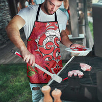 Personalised New Zealand Koru Pohutukawa Apron Meri Kirihimete Aroha for Christmas LT9 - Polynesian Pride