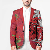 Personalised New Zealand Koru Pohutukawa Blazer Meri Kirihimete Aroha for Christmas LT9 - Polynesian Pride