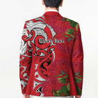 Personalised New Zealand Koru Pohutukawa Blazer Meri Kirihimete Aroha for Christmas LT9 - Polynesian Pride