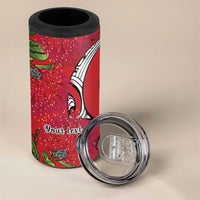 Personalised New Zealand Koru Pohutukawa 4 in 1 Can Cooler Tumbler Meri Kirihimete Aroha for Christmas LT9 - Polynesian Pride