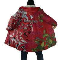 Personalised New Zealand Koru Pohutukawa Cloak Meri Kirihimete Aroha for Christmas LT9 - Polynesian Pride