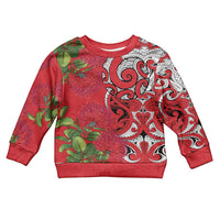 Personalised New Zealand Koru Pohutukawa Kid Ugly Christmas Sweater Meri Kirihimete Aroha for Christmas LT9 Kid Red - Polynesian Pride