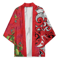 Personalised New Zealand Koru Pohutukawa Kimono Meri Kirihimete Aroha for Christmas LT9 Unisex Red - Polynesian Pride