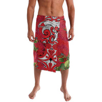 Personalised New Zealand Koru Pohutukawa Lavalava Meri Kirihimete Aroha for Christmas LT9 Red - Polynesian Pride