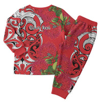 Personalised New Zealand Koru Pohutukawa Christmas Pajama Set Meri Kirihimete Aroha for Christmas LT9 - Polynesian Pride