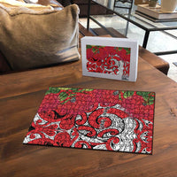 Personalised New Zealand Koru Pohutukawa Puzzle Meri Kirihimete Aroha for Christmas LT9 - Polynesian Pride
