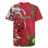 Personalised New Zealand Koru Pohutukawa Rugby Jersey Meri Kirihimete Aroha for Christmas LT9 - Polynesian Pride