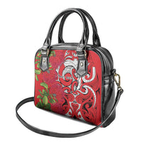 Personalised New Zealand Koru Pohutukawa Shoulder Handbag Meri Kirihimete Aroha for Christmas LT9 - Polynesian Pride