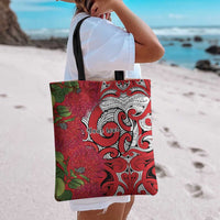 Personalised New Zealand Koru Pohutukawa Tote Bag Meri Kirihimete Aroha for Christmas LT9 - Polynesian Pride