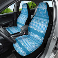 Hawaiian Hibiscus Honu Car Seat Cover Blue Mele Kalikimaka Palaka Spirit LT9 - Polynesian Pride