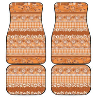 Hawaiian Hibiscus Honu Car Mats Gold Mele Kalikimaka Palaka Spirit - Polynesian Pride