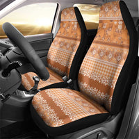Hawaiian Hibiscus Honu Car Seat Cover Gold Mele Kalikimaka Palaka Spirit LT9 - Polynesian Pride