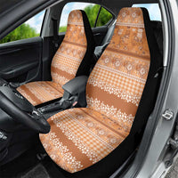 Hawaiian Hibiscus Honu Car Seat Cover Gold Mele Kalikimaka Palaka Spirit LT9 - Polynesian Pride