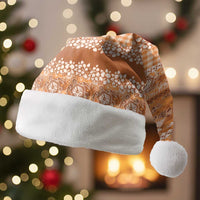 Hawaiian Hibiscus Honu Christmas Santa Hat Gold Mele Kalikimaka Palaka Spirit LT9 Without Fur Gold - Polynesian Pride