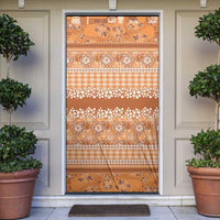 Hawaiian Hibiscus Honu Door Cover Gold Mele Kalikimaka Palaka Spirit LT9 Gold - Polynesian Pride