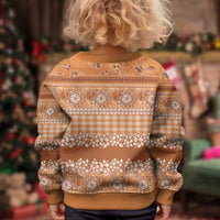 Hawaiian Hibiscus Honu Kid Ugly Christmas Sweater Gold Mele Kalikimaka Palaka Spirit LT9 - Polynesian Pride