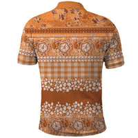 Hawaiian Hibiscus Honu Polo Shirt Gold Mele Kalikimaka Palaka Spirit LT9 - Polynesian Pride