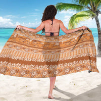 Hawaiian Hibiscus Honu Sarong Gold Mele Kalikimaka Palaka Spirit - Polynesian Pride