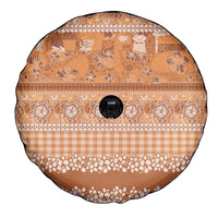 Hawaiian Hibiscus Honu Spare Tire Cover Gold Mele Kalikimaka Palaka Spirit LT9 - Polynesian Pride