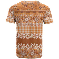 Hawaiian Hibiscus Honu T Shirt Gold Mele Kalikimaka Palaka Spirit LT9 - Polynesian Pride