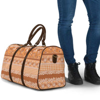 Hawaiian Hibiscus Honu Travel Bag Gold Mele Kalikimaka Palaka Spirit LT9 - Polynesian Pride