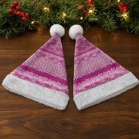 Hawaiian Hibiscus Honu Christmas Santa Hat Pink Mele Kalikimaka Palaka Spirit LT9 - Polynesian Pride
