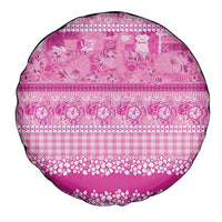 Hawaiian Hibiscus Honu Spare Tire Cover Pink Mele Kalikimaka Palaka Spirit LT9 - Polynesian Pride