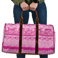 Hawaiian Hibiscus Honu Travel Bag Pink Mele Kalikimaka Palaka Spirit LT9 Pink - Polynesian Pride