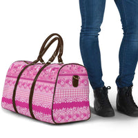 Hawaiian Hibiscus Honu Travel Bag Pink Mele Kalikimaka Palaka Spirit LT9 - Polynesian Pride